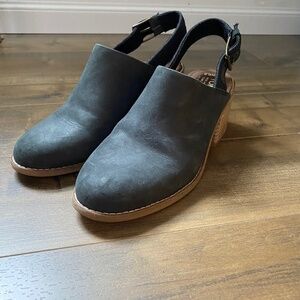 TOMS Leila Slingback Sandal in Black Leather